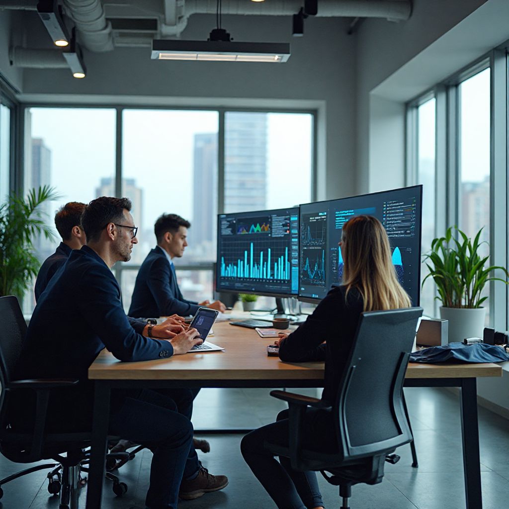 Echipa ConsultanțăAI în biroul modern